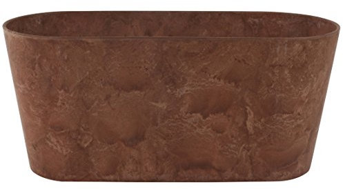 Dehner Blumenkasten Claire, ca. 38 x 16 x 17 cm, Kunststoff, braun