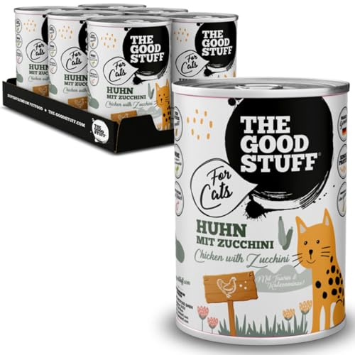 THE GOODSTUFF for Cats Huhn mit Zucchini 6x400g | Katzenfutter Nass | Mit 70% Huhn | Hochwertig ohne Getreide und Zucker | Katzenfutter Nass Dose | Alleinfutter für Katzen & Kitten Nassfutter