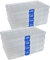 Qualsen Storage Box with Compartments, Plastic Organiser Box with Lids,Bead Organizer Boxes with Adjustable Divider Craft Storage Box for Jewelry Beads Small Accessories(15 Compartments x 8)