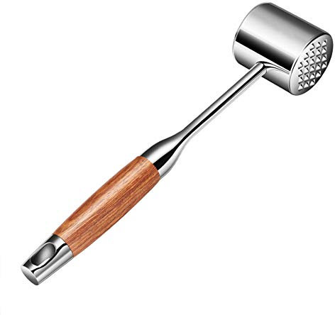 Cosaving Meat Tenderizer Mallet Meat Hammer Tenderiser Double-Sided Meat Hammer Steak Hammer Heavy Meat Pounder Hammer with Wood Handle for Tenderizing Flattening Beef, Chicken, Pork