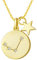 FANCIME Widder Sternzeichen Kette aus Solide 925 Sterling Silber mit Gold Vergoldet Anhänger Halskette Einfach Minimalistisch Geschenk Schmuck für Damen Mädchen - Verstellbar Kettenlänge: 40 + 5 cm