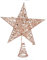 Topper d'Arbre de Noël Scintillant 20cm - Étoile de Fil Métallique Creuse Rose Dorée pour Cime d'Arbre - Décoration de Fête