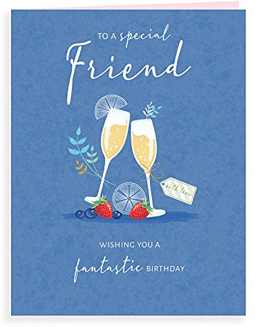 Piccadilly Greetings Luxury Beautiful Contemporary Birthday Card Special Friend - 8 x 6 inches - Koko Designs, K70060