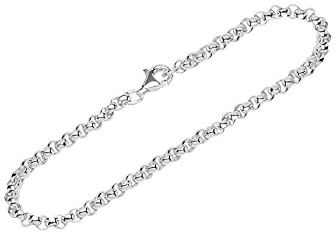 NKlaus bracelet 925 Sterling Silver 22cm pea chain round wide ladies design bracelet chain 12246