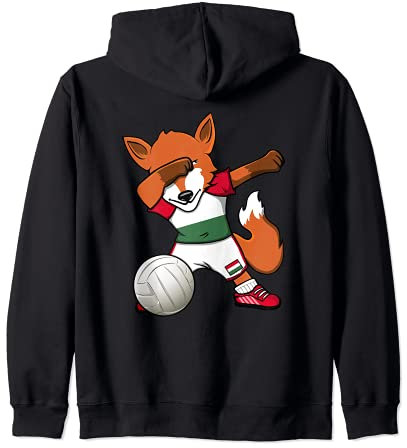 Dabbing Fuchs Ungarn Volleyball Mannschaft Ungarische Flagge Kapuzenjacke