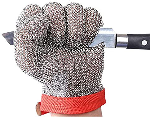 Guantes Anticortes WXYZ Guantes de Acero Inoxidable Resistente a los Acero Inoxidable, Guantes de Trabajo de Seguridad de Grado alimenticio 316, Utilizado en la Cocina, para Eliminar Las ostras, para