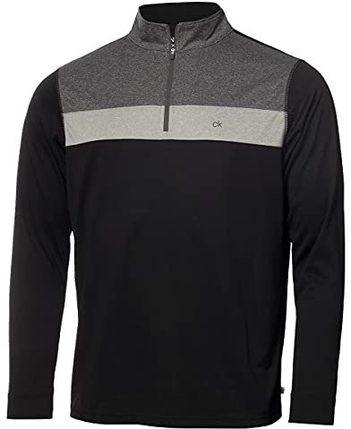 Calvin Klein Mens Smith River 1/4 Zip Wicking Golf Sweater