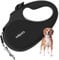 Edipets, Hundeleine, Ausziehbar und Einziehbar, 5 m, 360 Grad ohne Verwicklungen, aus Nylon, für Kleine, Mittlere und Grosse Hunde (M, Schwarz)