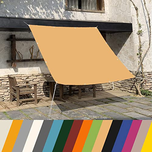 KUAW Rechteckig Sonnensegel Sonnenschutz 4.5x6.5M Für Garten, Terrasse, Camping, Patio, Party Hochwertiger Wind- & Sichtschutz Zaun UV-Schutz Wasserdichtes, Creme Farben