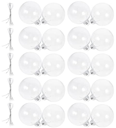 BESPORTBLE 20St transparente Weihnachtskugel befüllbarer Ornamentball Transparente Kugeln für die Weihnachtsfeier Ballongirlanden-Set Hochzeitsdekorationen Weihnachtskugeln kugeln hohl