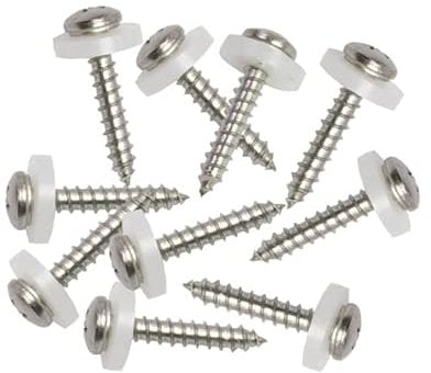 STROXX® Fensterbankschrauben m. Polyscheibe 200 Stück |3,9x22mm| A2 Niro Edelstahl | ähnl. DIN7981 | Linsenkopf | Kreuzschlitz | Bohrschraube | Blechschraube