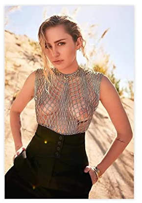Star Miley Cyrus 19 Leinwand-Poster, Wandkunst, Dekordruck, Bild Gemälde für Wohnzimmer, Schlafzimmer, Dekoration, ungerahmt, 40 x 60 cm
