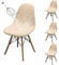 Dioxide Premium Stretch Stuhlhussen 4er Set, Wasserdicht Stuhlbezüge, Moderne Stretch Stuhlhussen,Universelle Jacquard Stuhlbezüge Waschbar & Abnehmbar für Esszimmer, Hotel, Partys (Beige, 4PCS)