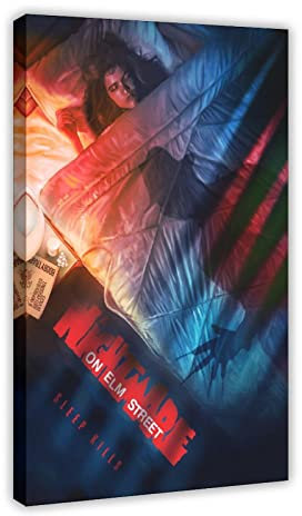 KOURT Klassischer Filmposter A Nightmare on Elm, 2 Leinwand-Poster, Schlafzimmer, Dekoration, Sport, Landschaft, Büro, Raumdekoration, Geschenkrahmen: 60 x 90 cm