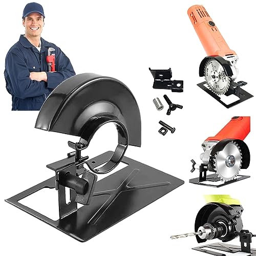 2023 New Special Cutting Bracket Protective Cover for Angle Grinder, Adjustable Angle Grinder Protective Cover, Angle Grinder Special Cutting Bracket Accessories Set for 100-125mm Angle Mill