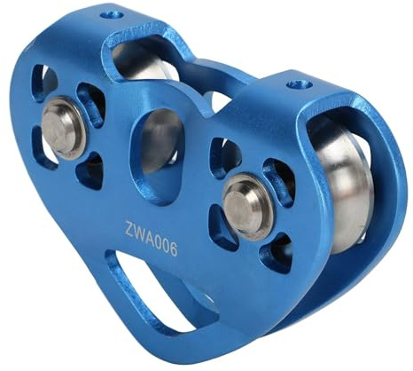 Alomejor Zipline-Umlenkrolle Hochleistungs-Kletterrolle 30 KN Sicherheitsrolle Outdoor Abenteuer Herzf?rmig Blau