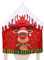 ISAKEN 4er Set Weihnachtsstuhlbezüge Weihnachten Stuhlhussen Christmas Stuhlüberzug Santa Claus Weihnachtsmann Rentier Stuhlhusse für Küche Ornament Xmas Party Supplies Dekoration Zubehör