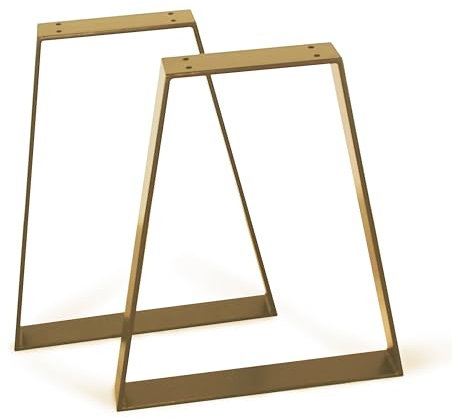 ModernLOFTart Tischbeine Metall Tischkufen 2 Stück - Tischgestell Metall aus 1cm Dickem Flachstahl Gefertigt - Tischfüße für Esstisch, Schreibtischbeine, Konferenztisch Füße