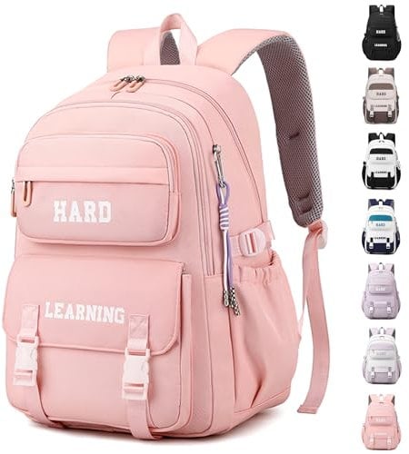 ibalulu Schulrucksack Teenager Mädchen - 30L Schulranzen für Mädchen Jungen 3. - 5. Klasse, Großer Rucksack für Mittel- und Oberstufe, Lässiger Kinderrucksack mit Mode Seil Charms