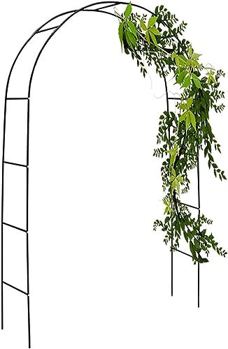 GueTTO Rankgitter Verzinkt Rosenbogen Metall Torbogen Rankhilfe Für Kletterrosen Und Clematis Rosenspalier Gartenbogen Stabiles Rosengestell Rostfrei Rankenbogen,W120*H220cm