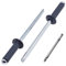 SKIR'CO (100 Stück) Lackierte Blindnieten 4,0 x 12 mm Aluminium Blindnieten DIN 7337 Kuppelkopf Stahldorn Popnieten (Anthrazitgrau RAL 7016)