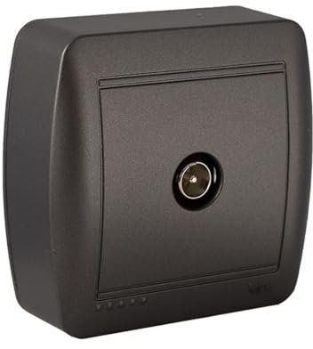 solera Prise d'antenne pour TV et Radio Murale Graphite