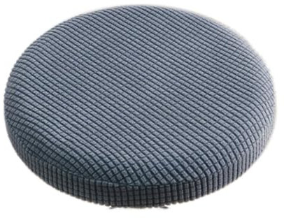 Wambere 2 Stück Runder Hockerbezug Stuhl Staubabdeckung Elastizität Hocker Bezug Drehstuhlhockerbezug Waschbar Hocker überzug Hocker Schonbezüge für 30-40cm Runder Hocker Durchmesser,Dunkelgrau