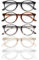 JOLISU 5er-Pack Lesebrillen für Damen/Herren – Blaulichtfilternde Computerbrille mit rundem Rahmen – Retro-Brille mit klaren Gläsern 2.0