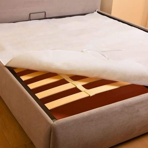 MAXIME MAISON - Couvre-Sommier, Cache Sommier 140x190 en Feutre Made in Italy, Protege Sommier 140 x 190, sous Matelas avec des Lacets aux Coins, Matériau Hypoallergénique, Anti-Acariens, Respirant