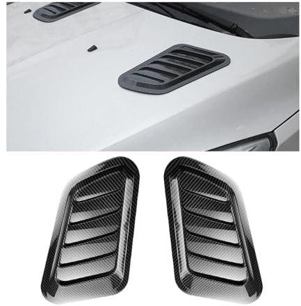 OKIIO 2 Stück Auto Motorhauben-Entlüftungen für BMW X2 F39 2018-2023, ABS Motorhauben Entlüftungsöffnungen Motorhaube Auto Außenteile, Dekorative Modifikation Zubehör,A/Carbon Black