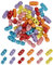 FINGERINSPIRE 48 Stück Mini Knebelknöpfe Aus Legierung Mit 1 und 2 Löchern 10x5mm Bunte Winzige Nähhorn Knebelknöpfe 6 Farben Mikro Nähknöpfe In Olivenform Kleine Bowling Nähknöpfe Für Näharbeiten