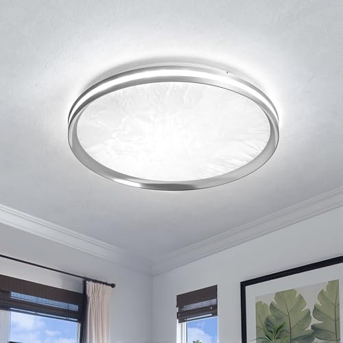 AOLED LED Deckenleuchte Moderne Rund Deckenlampe dimmbar 64W Ø50cm Wohnzimmerlampe Weiß Eisblumen-Deckenbeleuchtung Schlafzimmerlampe für Wohnzimmer Schlafzimmer Küchen Bürolampe Flurlampe Decke