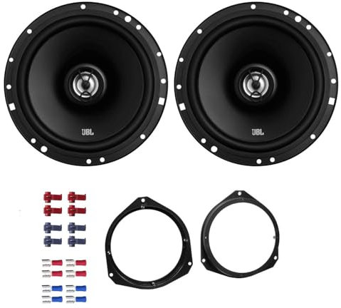 JBL Stage1 621F Lautsprecher mit Einbauset passend für FIAT 500 (312) ab 2007 Türen vorne 350W 165mm 2 Wege Koax