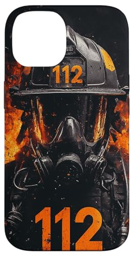 Feuerwehr Feuerwehr-mann in Flammen 112 Hülle für iPhone 14
