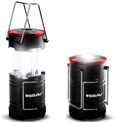 SSAV Battery Powered LED Lanterns (Batteries Included) (4 Pack)