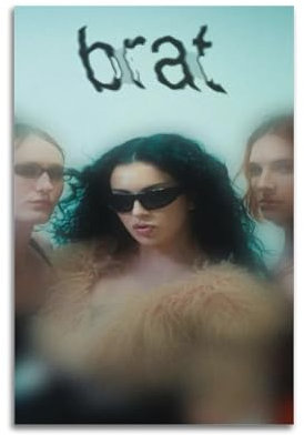 Band Album Cover Charli XCX Brat Music Album Cover, Rock Wall Collage Kit, Band Posters, Room Aesthetic, Poster Print, Album Cover Signed Limited Posters, Canvas Wall Art for Wall Decor 40,6 x 61 cm