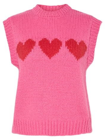 PIECES Damen Pcjove Sl O-Neck Knit Vest Bc
