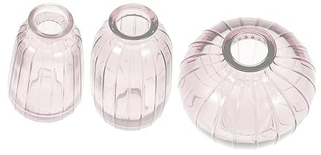 Cabilock Atemberaubende Relief-kunstglasvase 3-teiliges Set für Die Heimdekoration Blumenhalter für Den Tisch