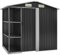 Capanno da Giardino con Scaffali Antracite 205x130x183 cm Ferro,Capanna da giardino in ferro zincato per attrezzi e mobili Ampio e resistente Strutture da esterno