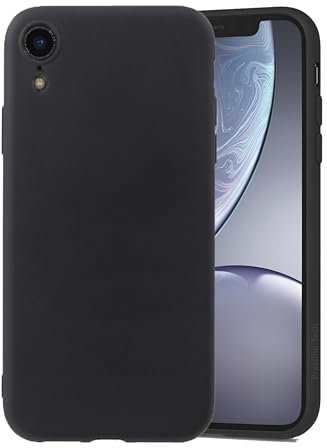 Pristine-Tech Silicone Case for iPhone XR, Soft-Touch, Shockproof, DustProof, Phone Cover for iPhone XR – Black