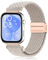 PaceBid Nylon Armband für Huawei Watch Fit 3/4, Männer und Frauen Geflochtenes Magnetisch Ersatzarmband, Elastisches Stoff Sport Ersatzarmband für Huawei Watch Fit 4/Fit 4 Pro/3 - Sternenlicht