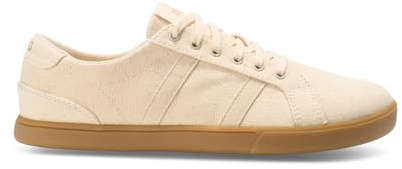 Xero Shoes Women's Dillion Canvas Casual Sneakers – Lightweight Lace-Up Trainers, Breathable Everyday Walking Shoes, Natural/Gum
