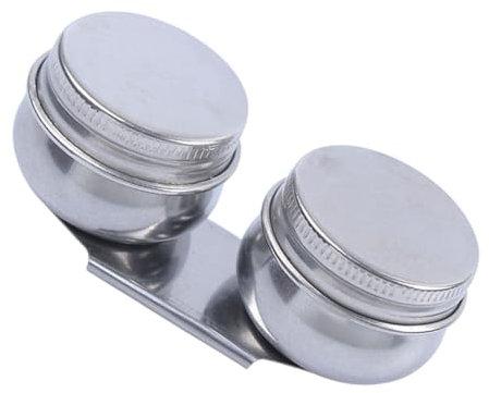 VICASKY Artist Palette Cups Set Stainless Steel Oil Paint Pot Double Jar Cleaning Bucket Brush Washer Palette Cups Art Supplies