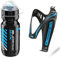 Raceone.it - KIT Race Duo X3 Matt (2 PCS): Porte-bidon de Vélo X3 + Bidon de Vélo XR1 Support Porte Bouteille. Bidon de Ciclisme VTT/Vélo de Route/MTB/Gravel Bike Coleur: Noir/Bleu 100% Made in Italy