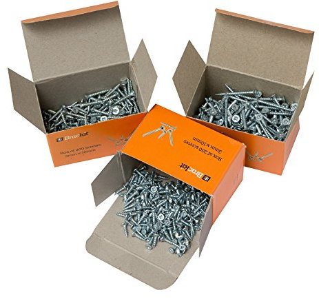 Wood Screws Set 3mm Range – Pozi-drive Countersunk Zinc Plated Steel Screws – 600 Pieces – 15mm, 40mm and 50mm…