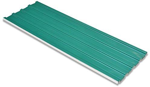 Festnight Panel para Tejado 12 Piezas - Color de Verde Material Acero Galvanizado, 129x45 cm