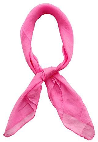 Topmode Foulard carré 70cm couleur unie Femmes/Enfants (Rose vif)