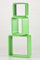 decodelic 3er Set Groovy Lounge Regal Cube Retro Style Wandregal (grün)