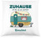 Herz & Heim® Deko-Kissen für Camper - Zuhause ist da, wo wir parken! - mit Gratis Druck Ihres Wunschtextes Wohnwagen