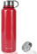MIGHTYDUTY 1,5 Litros Termo botella de agua aislada al vacío de acero inoxidable portátil 6 – 24 horas caliente y refrigerante vaso de agua para correr yoga fitness - rojo 1500ML